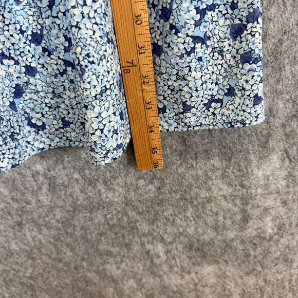 Tuckernuck Blue Hydrangea Floral Hayes Mini Shirt Dress Women Small Pockets - Picture 8 of 11